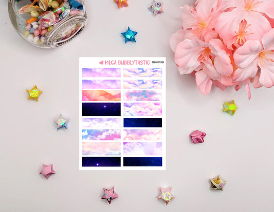 Sky, Galaxy Deco Box Kiss Cut Sticker Sheet