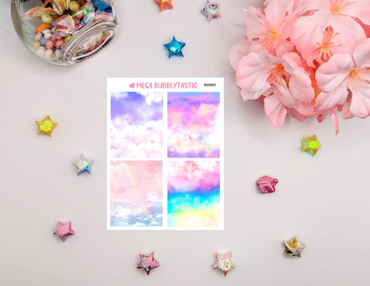 Colourful Sky Full Box Kiss Cut Sticker Sheet