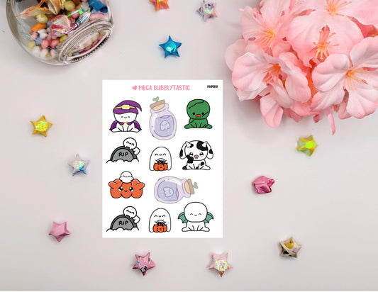 Bubba Halloween Costumes Kiss Cut Sticker Sheet