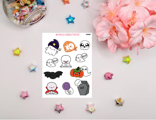 Cute Halloween Matte Kiss Cut Sticker Sheet