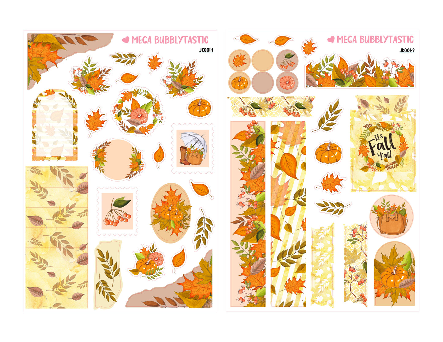 It's Fall, Autumn Journal Sticker Kit