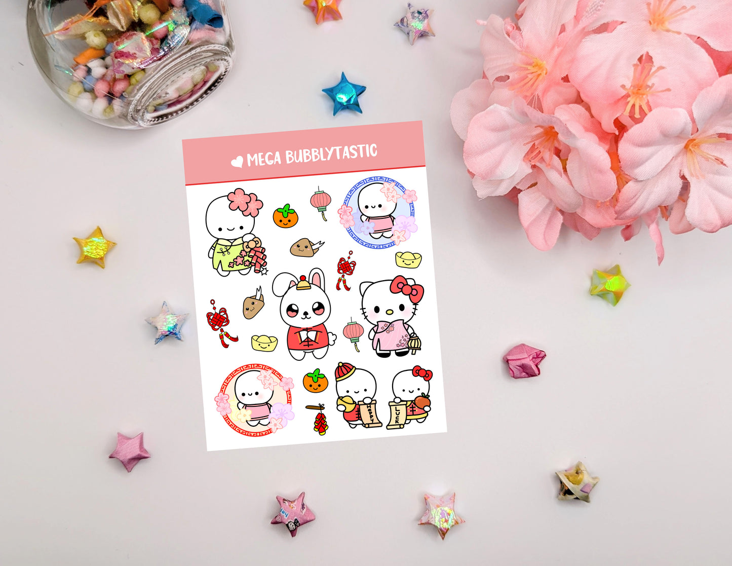 Cute Lunar New Year Sticker Sheet