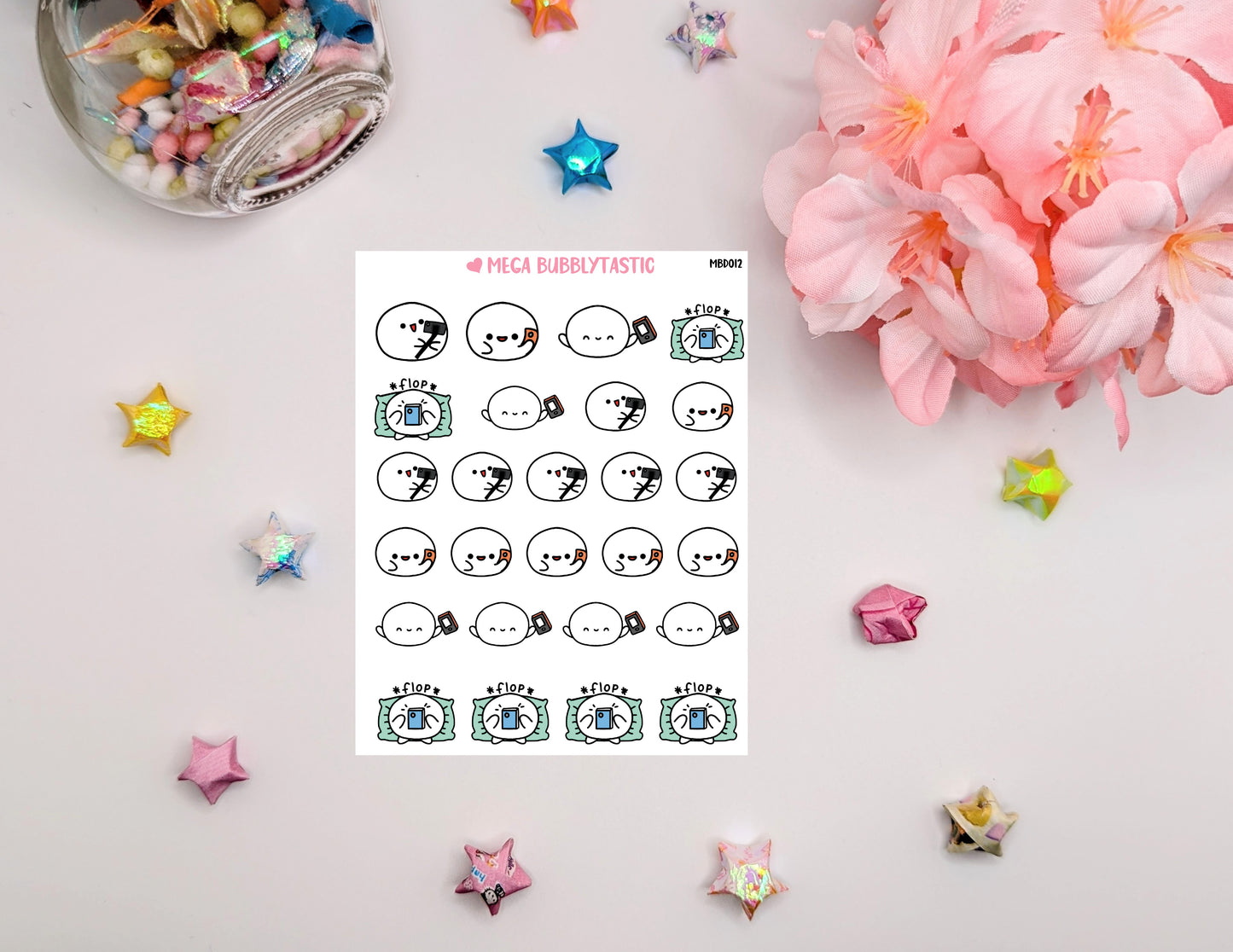 Cute Phone Design Sticker Sheets