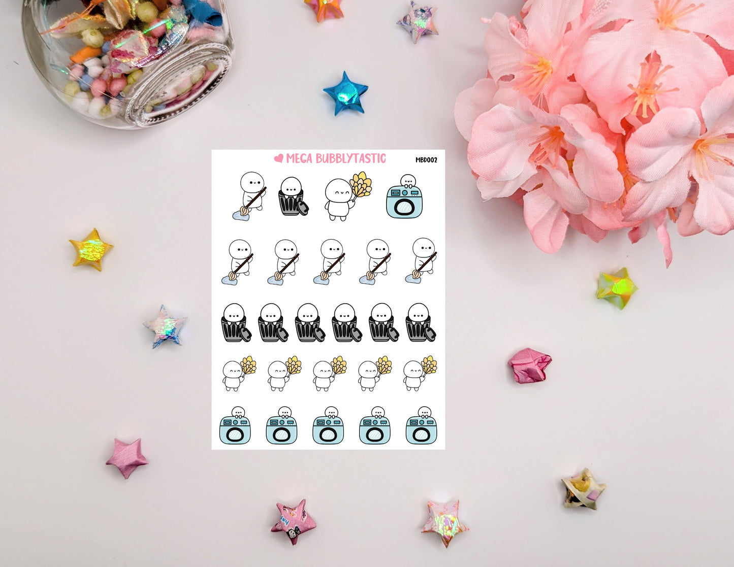 Cute Chores Design Sticker Sheets