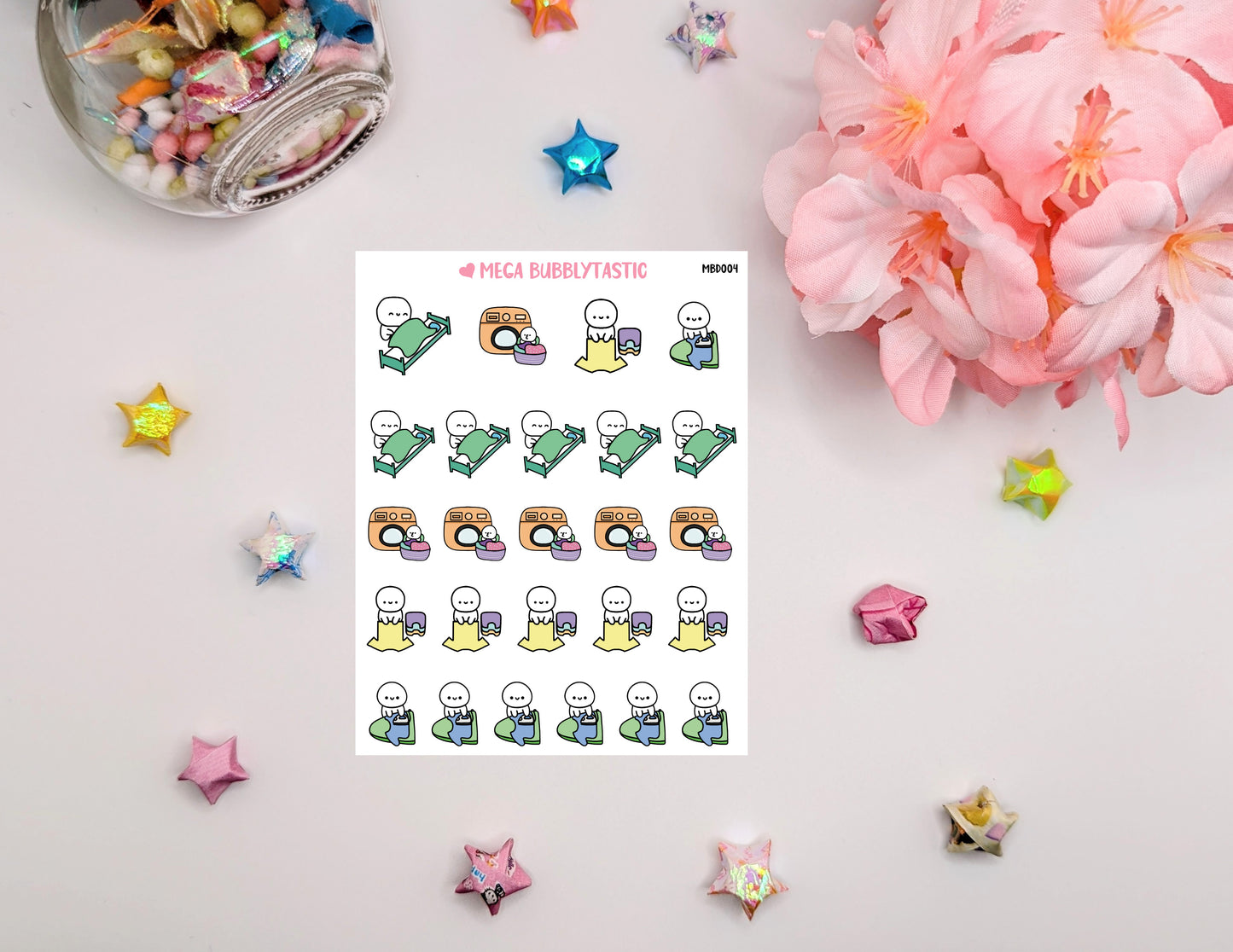 Cute Chores Design Sticker Sheets