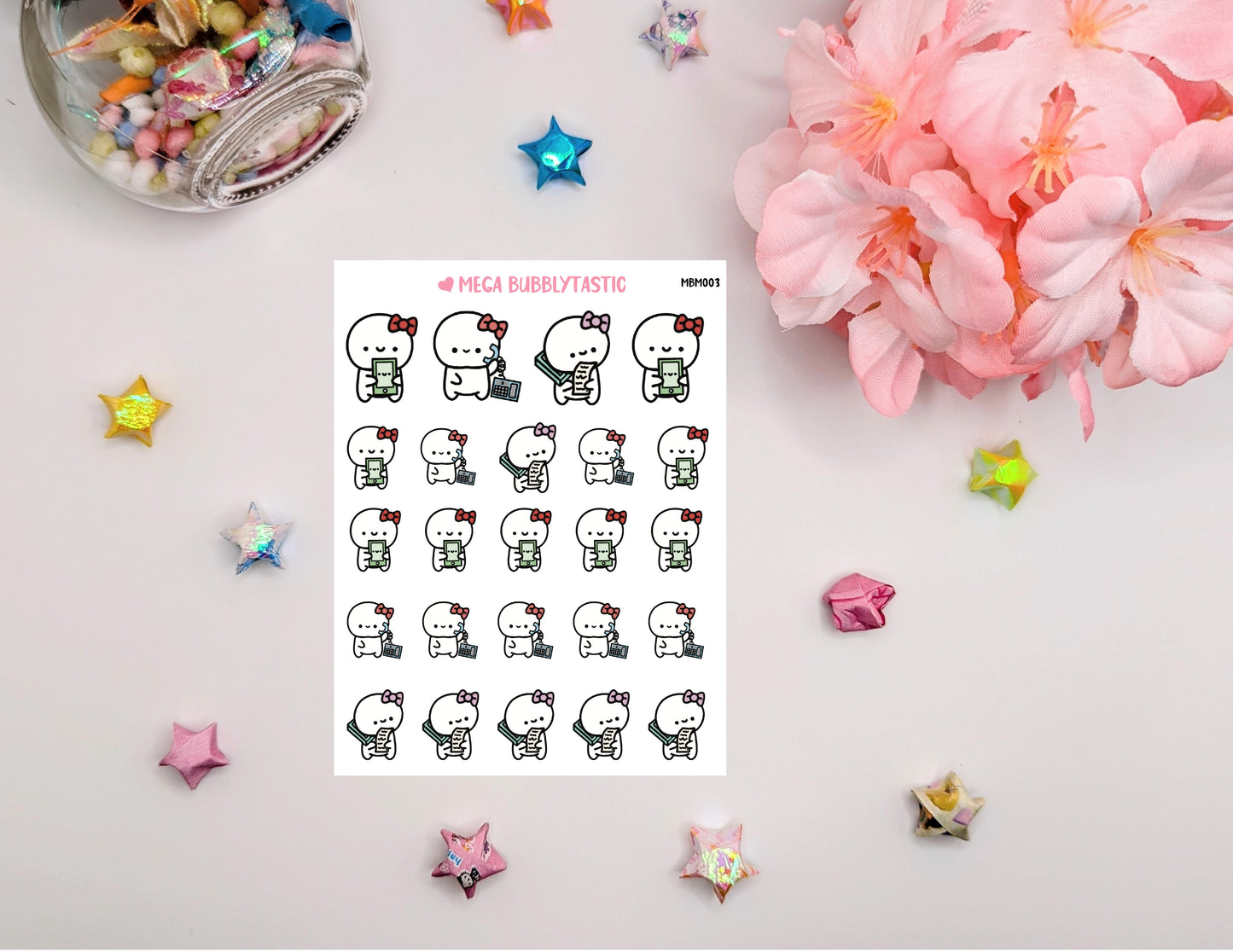 Cute Phone Design Sticker Sheets