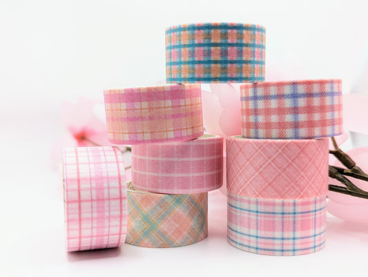 Pink Plaid Washi Tapes