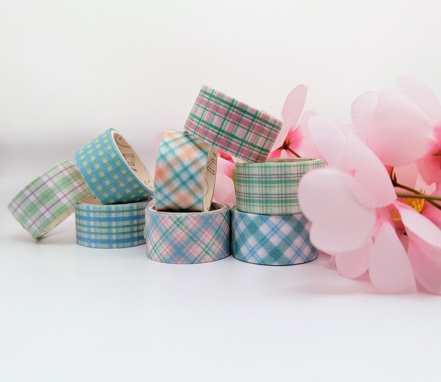 Green Plaid Washi Tapes