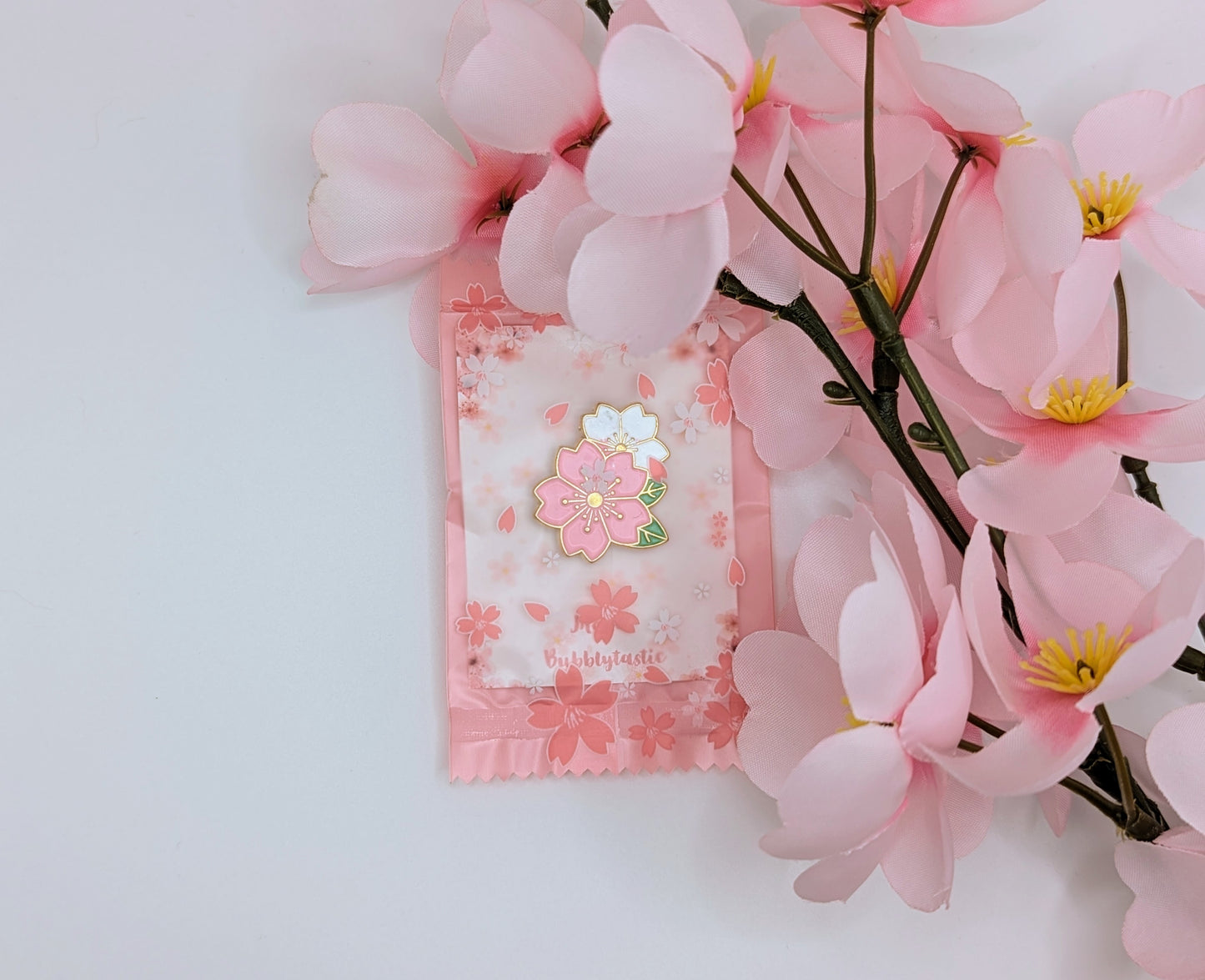 Two Colour Cherry Blossom Pin