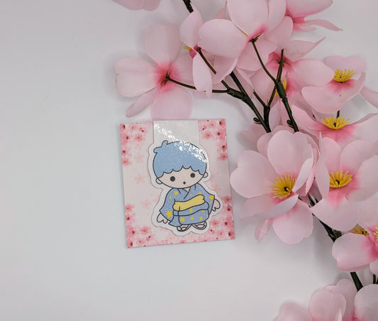 Boy In Blue Kimono Magnetic Bookmark