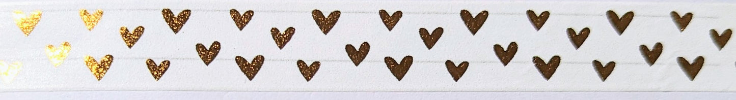 Gold Foiled Heart Pattern Washi Tape