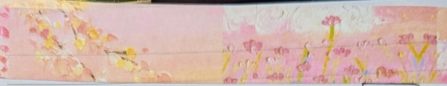 Pink Theme Oil Painting Washi Tape