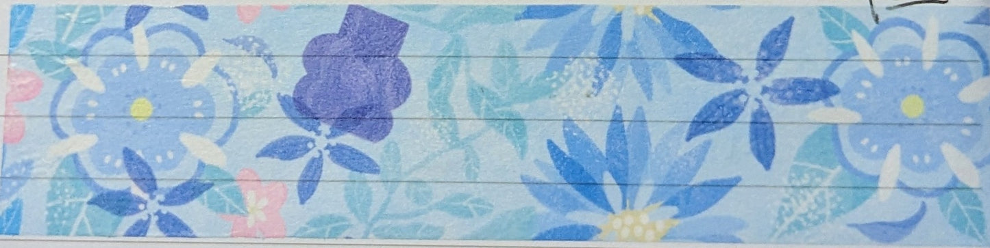 Blue Flower Washi Tape