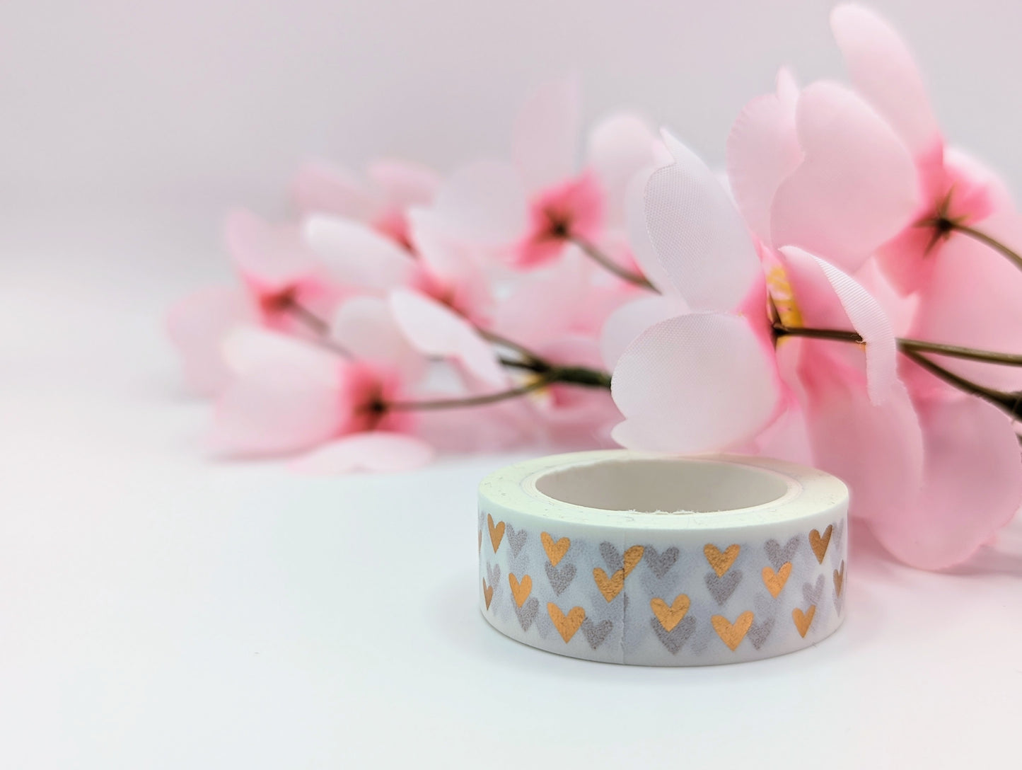 Gold Foiled Heart Pattern Washi Tape