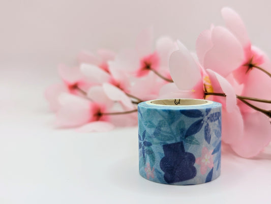 Blue Flower Washi Tape