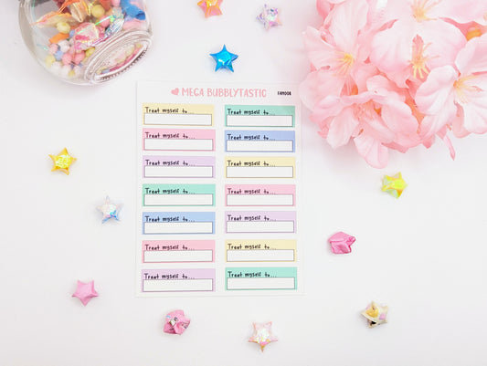 Self Care Act Pastel Box Kiss Cut Sticker Sheet