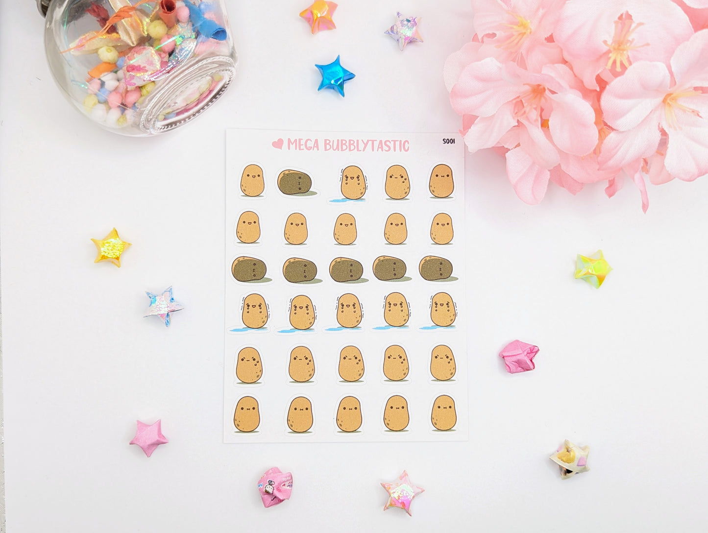 Cute Potato Sticker Sheet