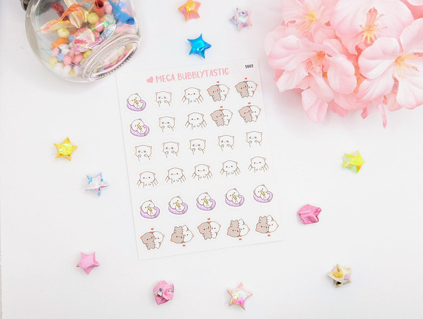 Cute Cats Kiss Cut Sticker Sheet Ver 1