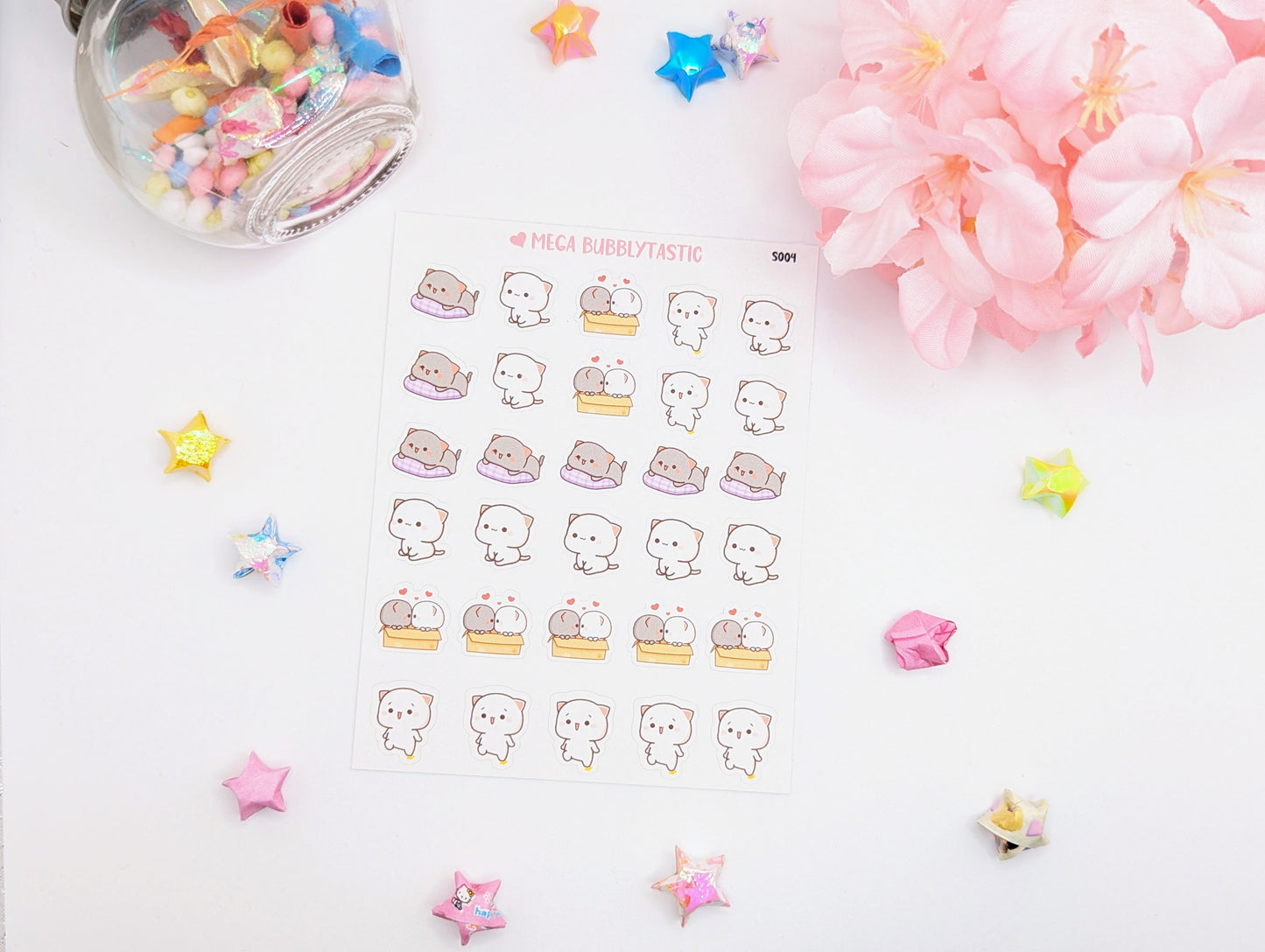 Cute Cats Kiss Cut Sticker Sheet Ver 3