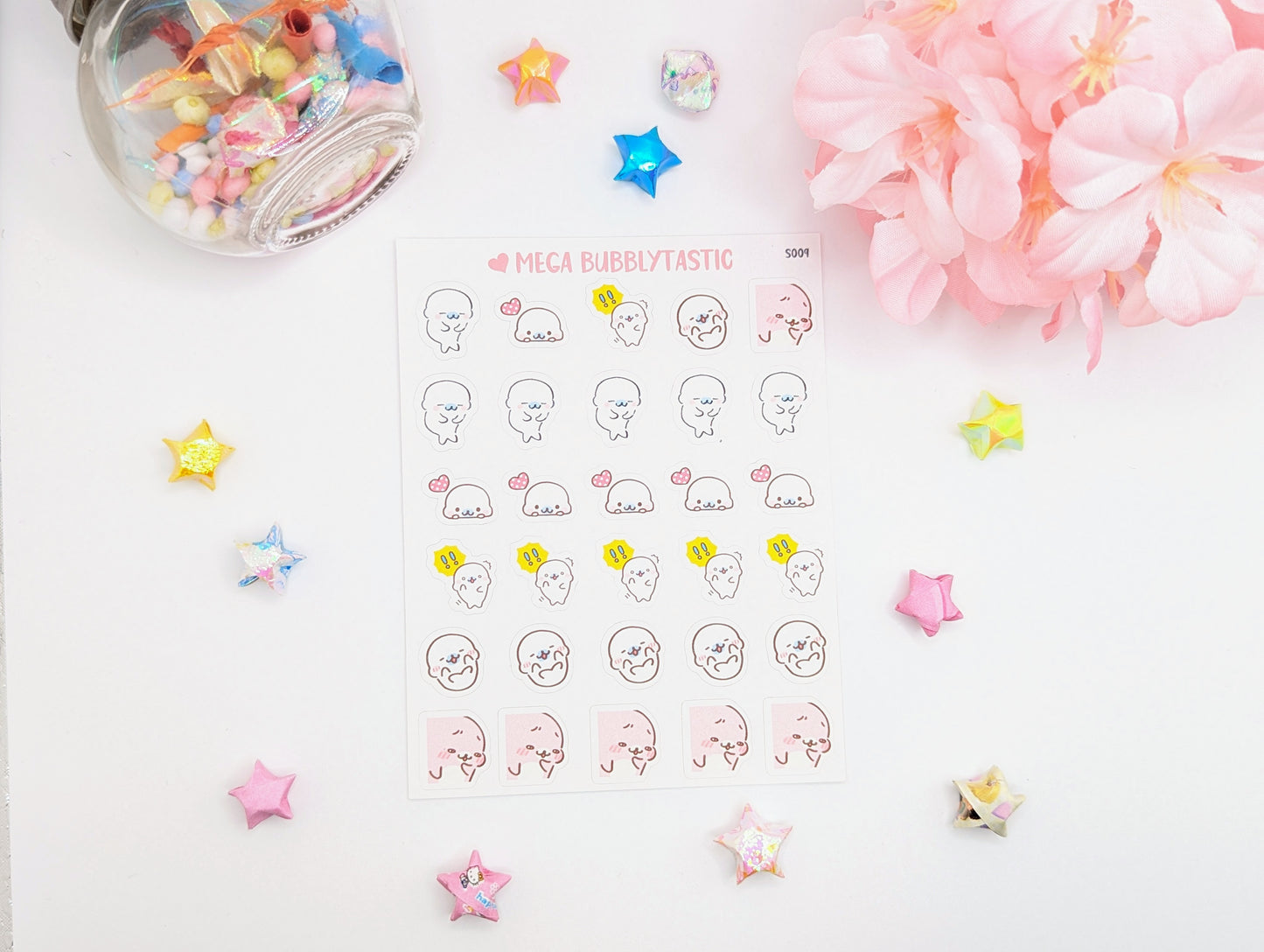 Cute Seal Kiss Cut Sticker Sheet Ver 1