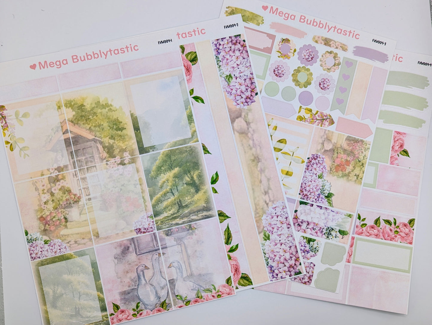 Floral House Vertical Planner Sticker Kit