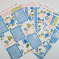 Green And Blue Flowers Vertical Planner Sticker Kit