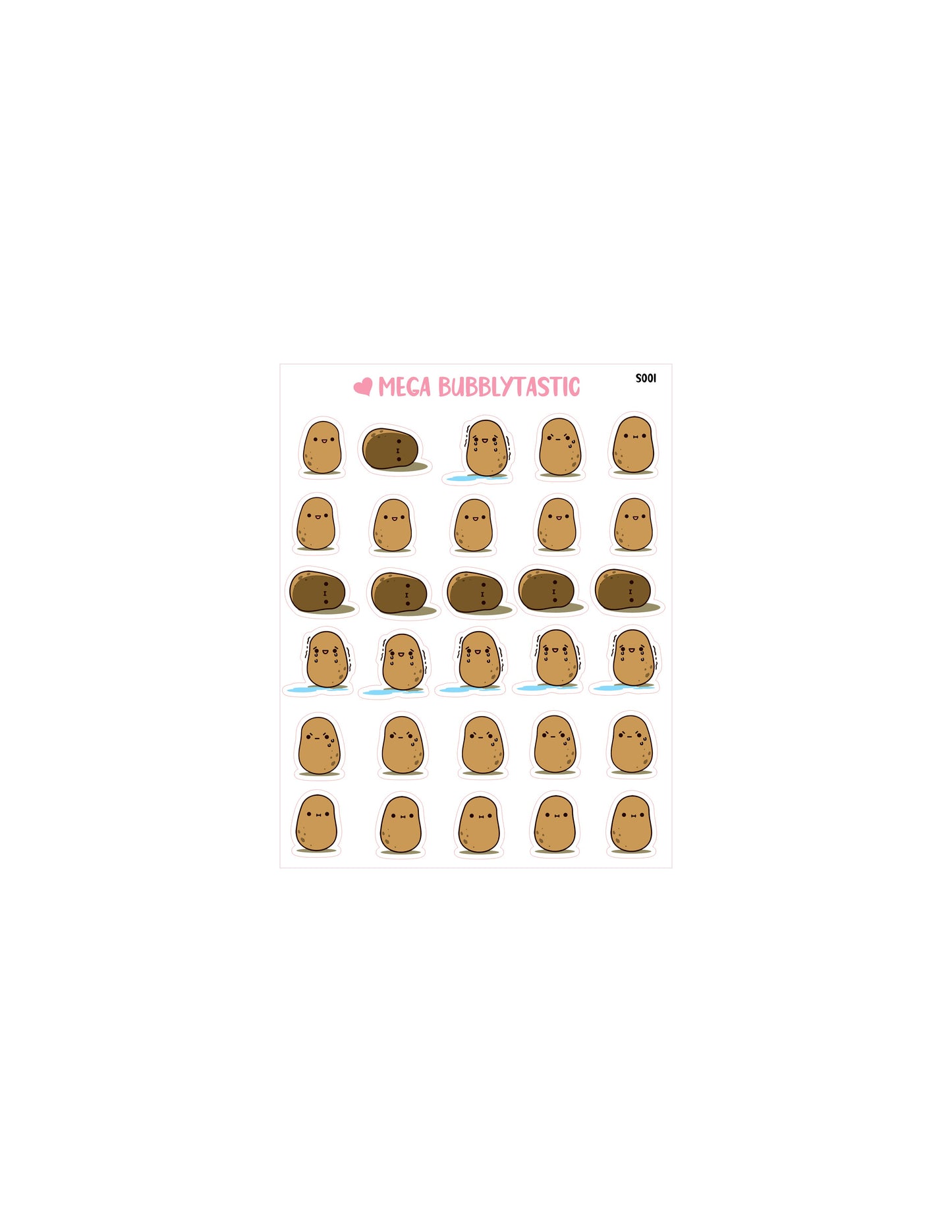 Cute Potato Sticker Sheet