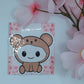 Cute Bear Onesie Magnetic Bookmark